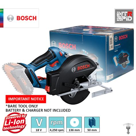 Bosch GKM 18V 50 Professional 18 V Cordless Metal Circular Saw 136 Mm