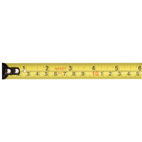 WESTWARD 16 ft Steel SAE/Metric Tape Measure, Black, Red - 24Z091 ...