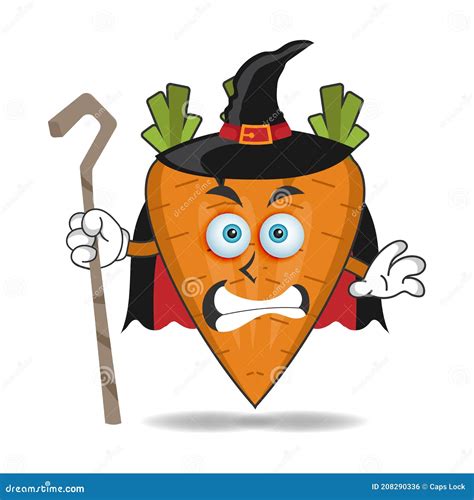 The Carrot Mascot Character Becomes A Magician Vector Illustration Stock Vector Illustration