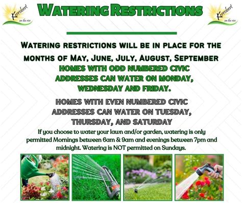 2024 Watering Restrictions Town Of Kerrobert