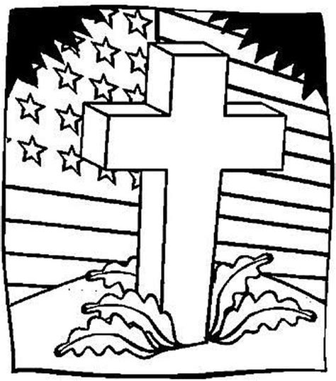 Christian Flag Pledge Coloring Page Coloring Pages