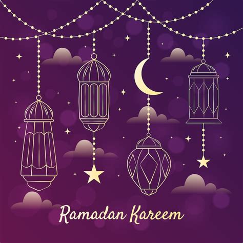 Diseño Dibujado A Mano Ramadan Kareem Vector Gratis