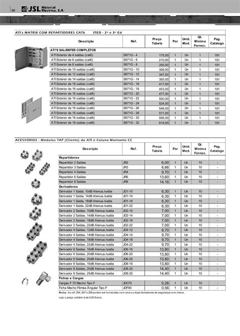 Tabela De Precos Jsl Material Electrico By Jsl Material