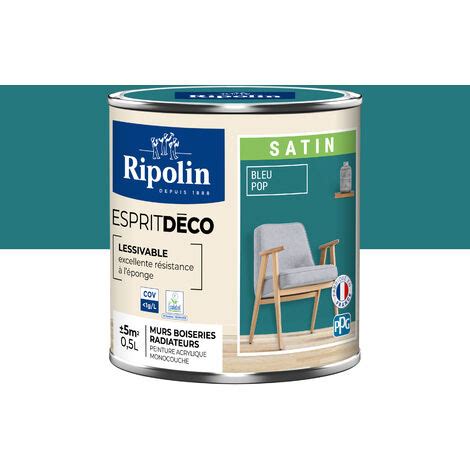 Peinture Murale Toutes Pi Ces Satin L Bleu Pop Ripolin