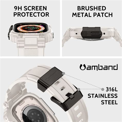 Amband Bands Case Screen Protector Compatible With Apple Watch Ultra