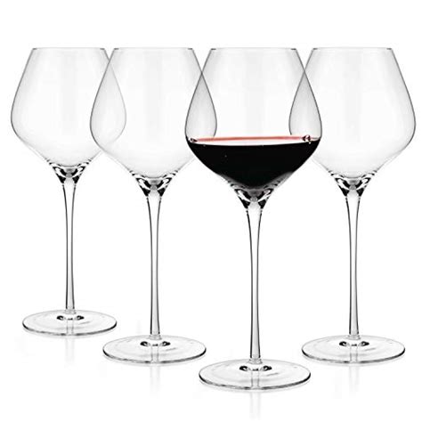 Luxbe Crystal Wine Large Glasses 24 Ounce Set Of 4 Tall Red Or White Wine Glasses Pinot