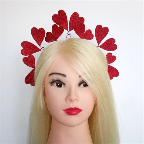 Heart Crown Headband Valentines Day Headdress Queen Of Etsy