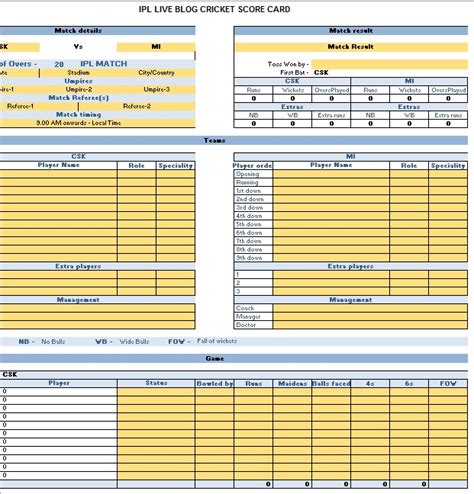 8 Over Cricket Score Sheet Plmmidwest