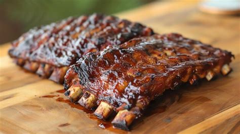 Premium Photo A Delicious Rack Of Pork Ribs Grilled To Perfection And