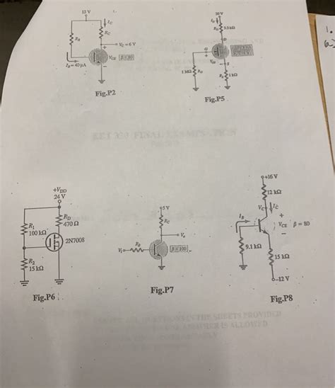 Solved 5 For The Self Bias JFET Network Of Fig P5 Inss8 Chegg