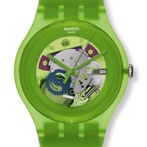 Swatch Green Lacquered Watch Suog103 Swatch New Gent Watches