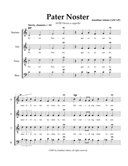 Pater Noster 4 Part Digital Sheet Music Sheet Music Plus