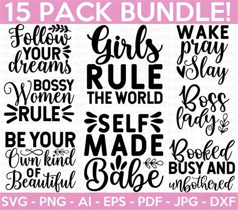 Women Empowerment Svg Bundle Heather Roberts Art