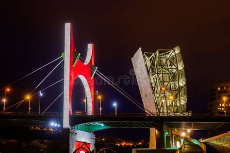 Guggenheim Museum Bilbao at Night Editorial Photography - Image of dome, lights: 13485562