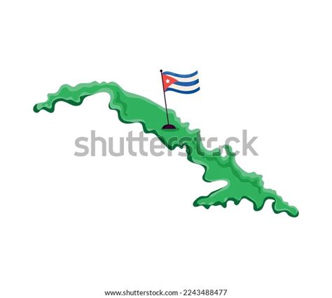 Cuba Flag Map Icon Stock Vector (Royalty Free) 2243488477 | Shutterstock