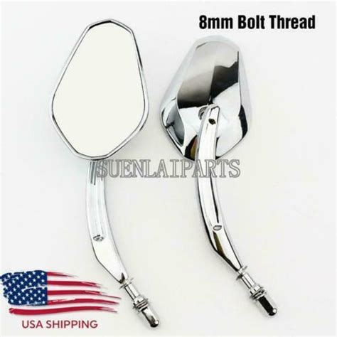 Chrome Motorcycle Rear View Side Mirrors For Harley Davidson Touring Ebay