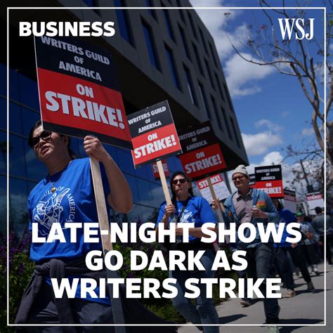 The Wall Street Journal On Twitter Major Late Night Shows Went Dark