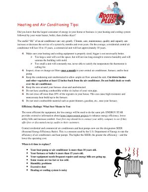 Fillable Online Heating And Cooling Tips Midamerican Energy Fax Email