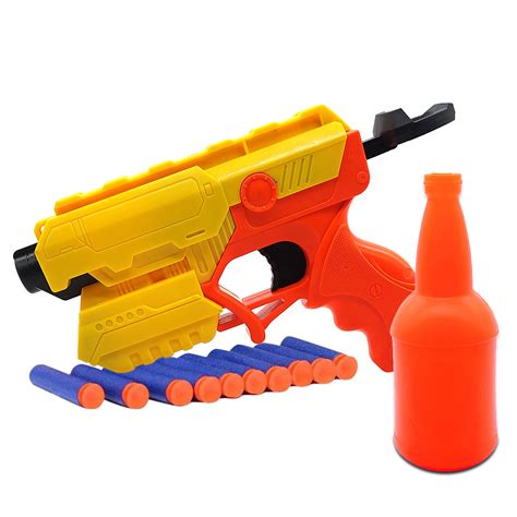 Buy Air Couch Foam Blaster Toy With One Target Bottle And 10 Suction