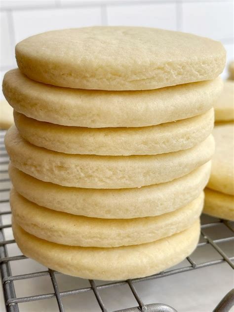 A Stack Of Unfrosted Sugar Cookies On A Cooling Rack Favorite Sugar