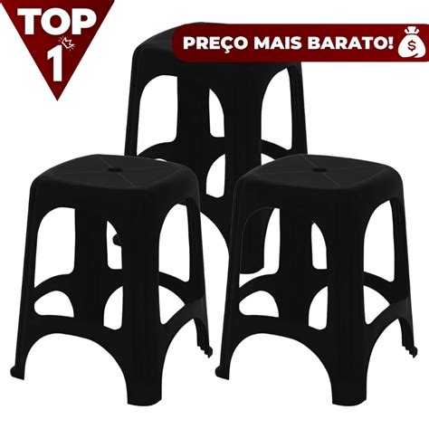 Conjunto Banco Plastico Banqueta Tramontina Suporta Kg Shopee