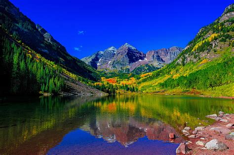 Hd Wallpaper Colorado K K Elk Mountains Maroon Bells Peaks