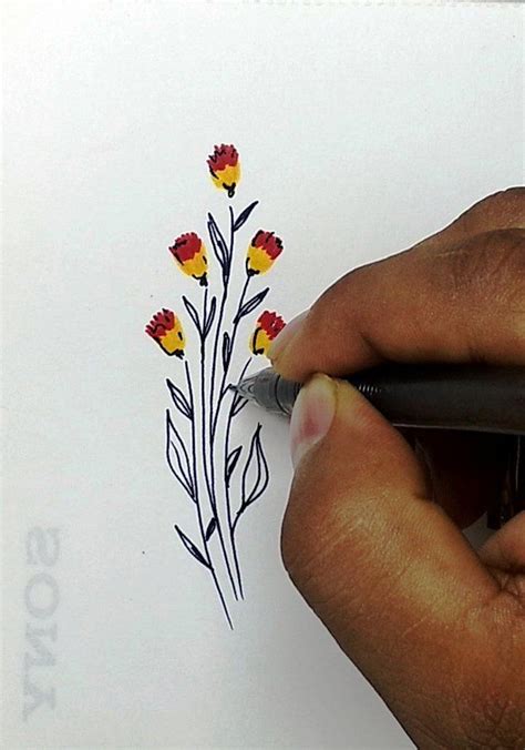 Learn to Draw Beautiful Flowers with Sketch Pens