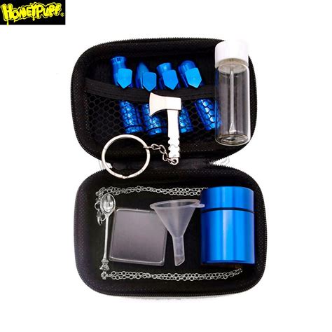 2020 Tobacco Snuff Snorter Kit Aluminum Snuff Snorter Sniff Dispenser Nasal Metal Storage ...