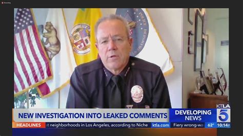 Lapd Chief Michel Moore Announces Investigation Into Source Of Leaked