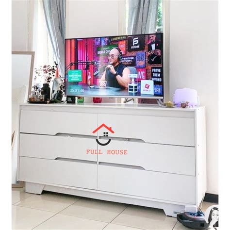 Jual Buffet Credenza Rak Tv Laci Meja Tv Serbaguna Tempat Penyimpanan