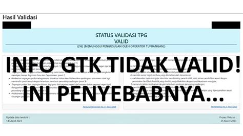 Info Gtk Belum Valid Cek Penyebabnya Youtube