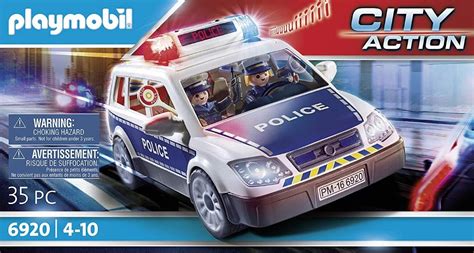 Ready Stock Playmobil City Action Police Car With Lights And