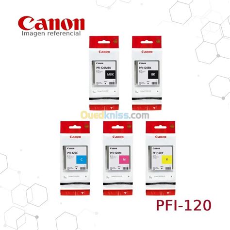 CARTOUCHE D ENCRE CANON PFI 120 130ML 5 CARTOUCHES POUR TRACEUR