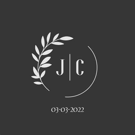 Initial letter JC wedding monogram logo design inspiration 15611368 ...