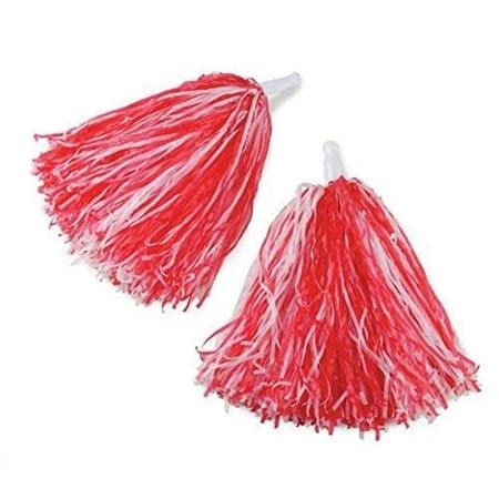 65335-R-W Pom Poms - Red & White - Walmart.com