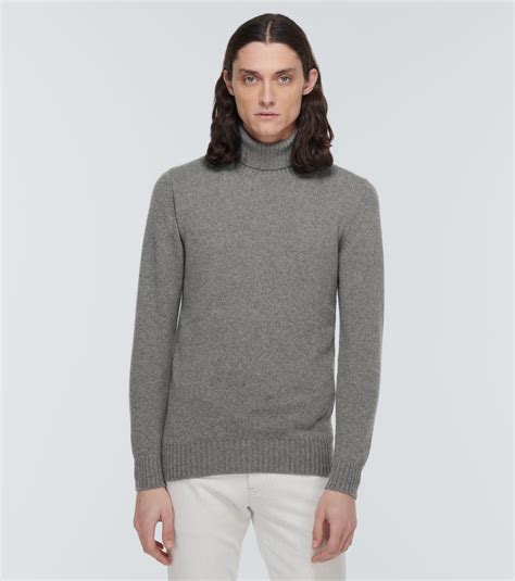 Dolcevita Turtleneck Cashmere Sweater In Grey Loro Piana Mytheresa