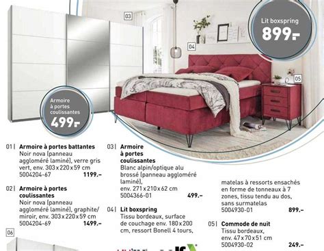 Promo Lit Boxspring Armoire Portes Coulissantes Chez Mobel Martin