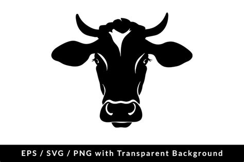 Cow Head Silhouette Graphic by Formatoriginal · Creative Fabrica