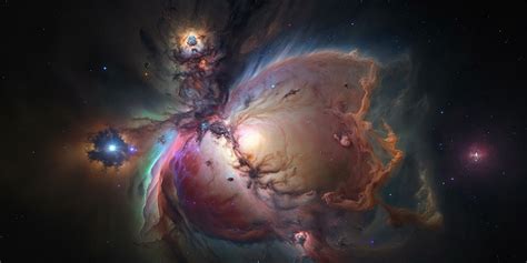 Spectacular View Of The Orion Nebula In Vivid Colors And Intricate