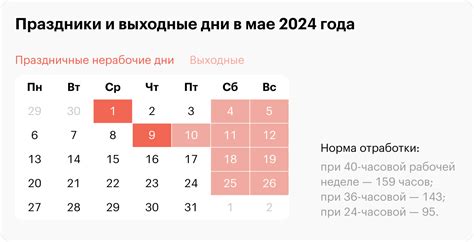 Производственный календарь на май 2024 сколько рабочих дней выходных