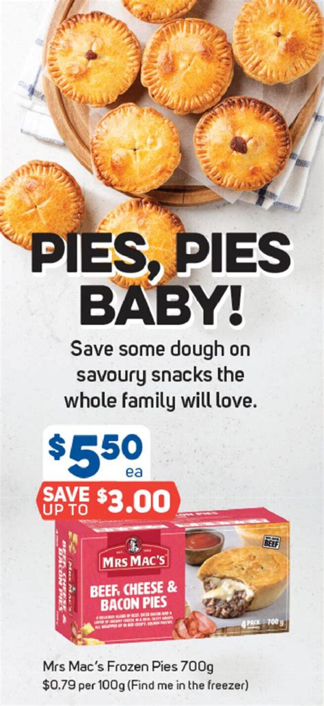 Mrs Mac S Frozen Pies 700g Offer At Foodland