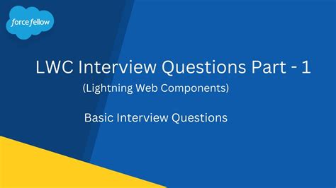 LWC Interview Questions Answers Part 1 Salesforce Developer