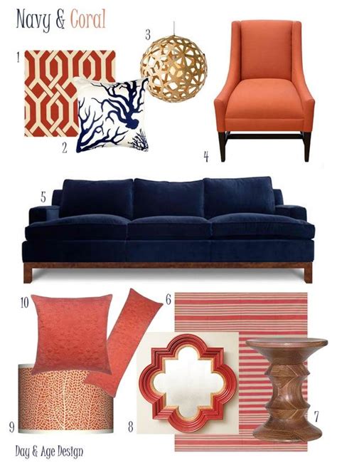 18++ Navy blue and orange living room ideas | interiorzone