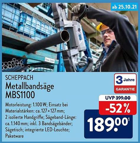 Scheppach Metallbandsäge Mbs1100 Angebot bei ALDI Nord 1Prospekte de