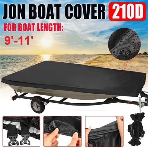 Ft Ft Heavy Duty Waterproof Jon Boat Cover Fits For Outdoor Fishing