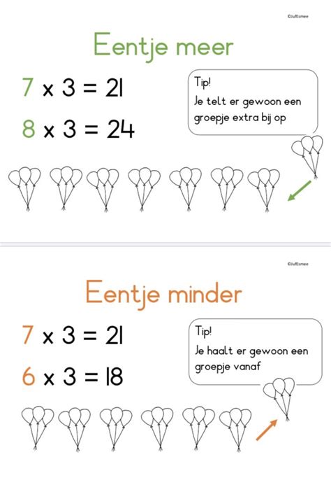 Werkblad Rekenen Groep Tafels Oefenen Artofit