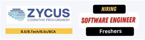 Zycus Off Campus Drive Software Engineer Role Freshers