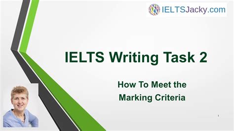 Ielts Writing Task How To Meet The Marking Criteria Youtube