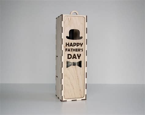 Wein Flasche Box Laser Cut Ready Svg Datei Digitaler Download Etsy De