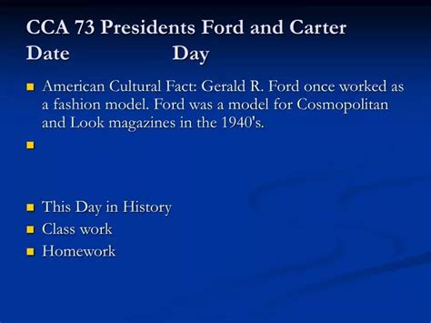 Ppt Cca 73 Presidents Ford And Carter Date Day Powerpoint